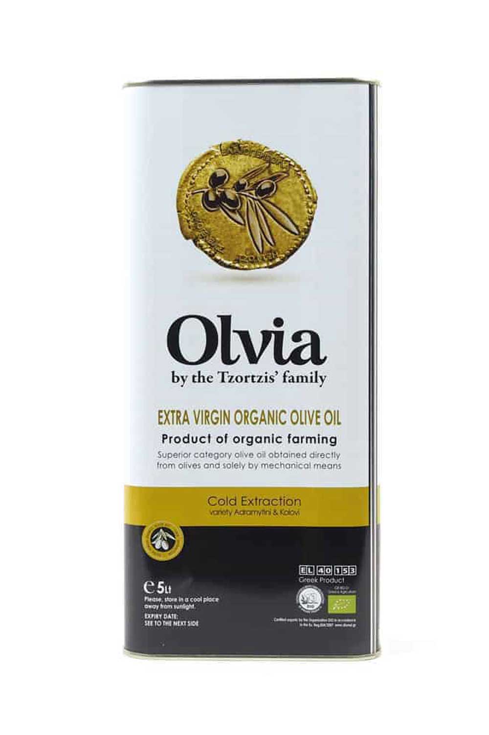 Olvia Extra Natives Olivenöl 5 lt. Bio